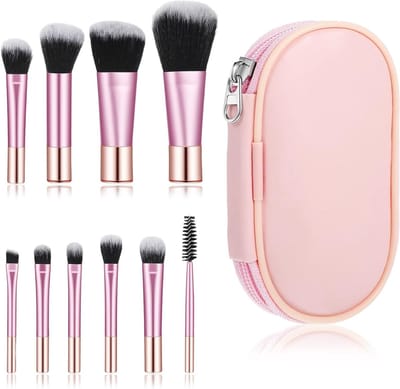 SolidKeus - Mini Reisset met 10 Make-up Brushes en Pouch