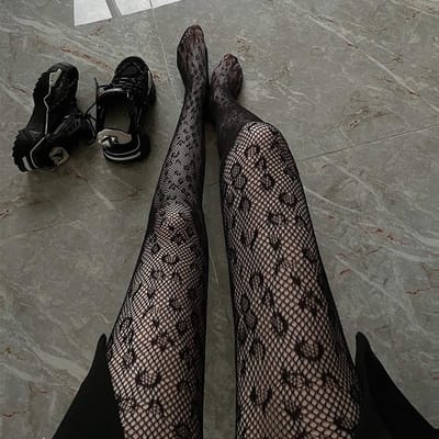 Sexy Zwarte Spinnenweb Net Panty's Zomer Dames Uitgesneden Visnet Panty's Gotische Kant Transparante Lange Kousen Dames One Size black
