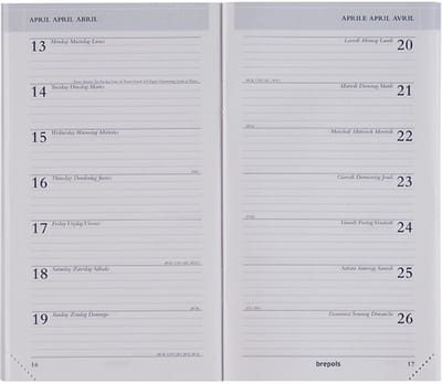 Brepols agendavulling 2027 - BREPLAN [0.774] - VULLING - Zakagenda - 1 week op 1 pagina - Weekoverzicht - Navulling - 9.05 x 16 cm