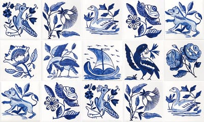 Plaktegels - Zelfklevende Tegels - 15x15 cm - Ulticool - Decoratie Sticker Tegels - Zeilboot Roos Vogel - 15 stuks Plakfolie Muurstickers Tegelstickers - Sticktiles Decoratiefolie Zeilboot Model Miniatuur - Badkamer - Keuken