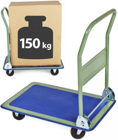Hofftech Transportwagen - Plateauwagen - Antislip Oppervlak - Inklapbaar Handvat - Max. 150 kg