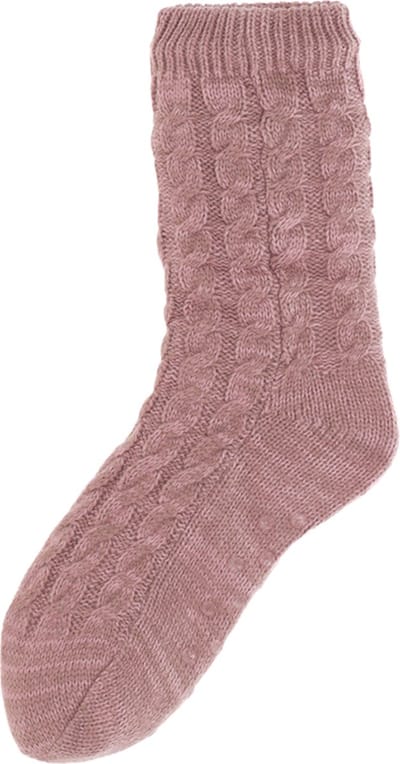 Basset -Homesocks - Old Pink - Maat 36/42 - Met Antislip laag op de voetzool- Super Zacht - Huissokken -