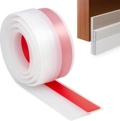 Famanu – Zelfklevende Deurafdichting - Geluidsisolatie En Koude Bescherming - Siliconen Afdichting Ter Bescherming Tegen Tocht - Insecten - Lawaai En Stof - 100cm X 5cm - Transparant
