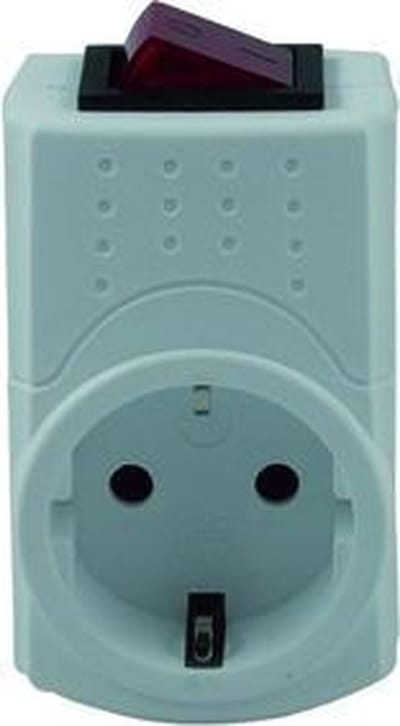 Duwi Serie - Stopcontactbeveiliger - 230V - Met Schakelaar - Wit