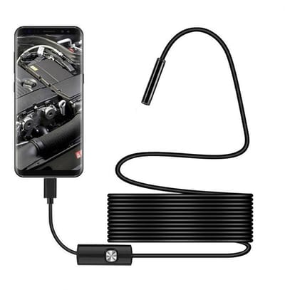 Oneay 5,5mm Type-C endoscoop camera 5m – Inspectiecamera met 6 LED’s voor Android, Windows en Mac