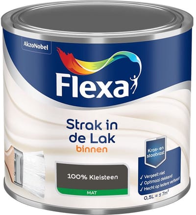Flexa - Strak In De Lak Binnenlak Mat - 100% Kleisteen - Mengverf - 500 Ml