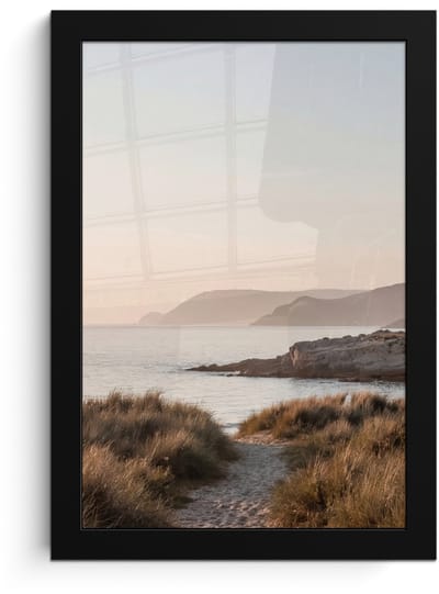 Poster in lijst - Fotolijst 20x30 cm - Posters - Landschap - Kust - Duinen - Posterlijst zwart - Decoratie - Wanddecoratie woonkamer - Muurdecoratie slaapkamer
