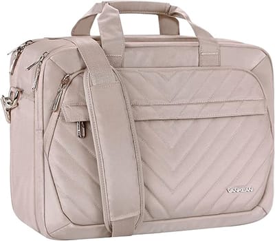17,3 inch laptoptas, laptoptas voor dames, grote laptoptas, computertas, zakelijk kantoor, reizen, waterafstotende aktetas voor dames, schoudertas met RFID-zakken, oudroze