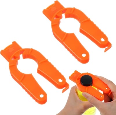2 stuks multifunctionele flesopener, 3-in-1 plastic dekselopener schroefdopopener, grappige plastic flesopener voor senioren met handzwakte en artritis