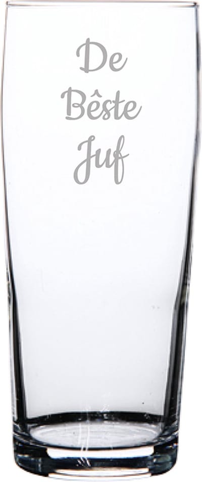 Gegraveerde bierfluitje 19cl De Bêste Juf