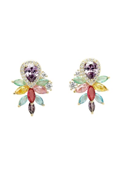 AVANT-GARDE PARIS Dainty Honeybee Oorbellen - Druppel Oorbellen - Bijoux Sieraden - Multikleur - Goudkleurige Afwerking - Met Kristallen - Voor Dames