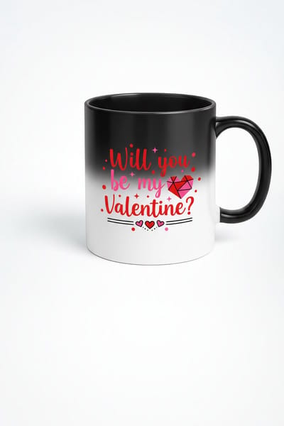 Hittegevoelige Magische Mok: Will You Be My Valentine? | Romantisch Valentijnscadeau