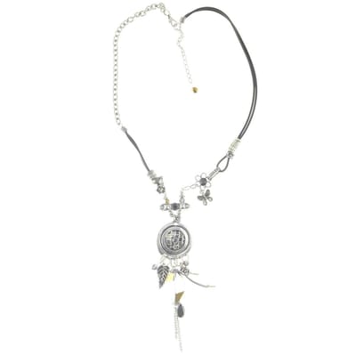 Behave Lange ketting met zwarte details – sierlijke boho-stijl 51 cm
