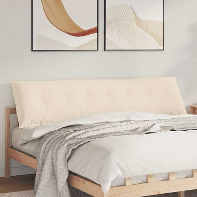 vidaXL - Rugkussen - Beige - 200 - x - 50 - x - 19 - cm - Microvezel - Stof