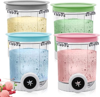 Containers voor Softijs Maker 480 ml - BPA-vrij, Vaatwasmachinebestendig Accessoires voor Ninja Creami NC701 en NC700, Ideaal voor IJs en Sorbet