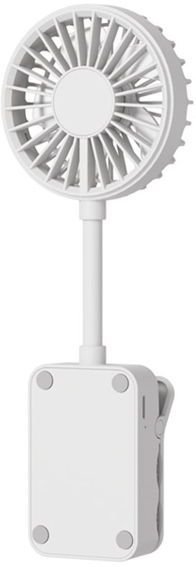 Draagbare Handventilator - Clipventilator - Draagbare Ventilator - Handventilator - USB Oplaadbaar - Opvouwbaar - 1200 mAh - voor Buiten en Onderweg - Wit
