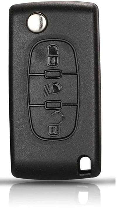 XEOD Autosleutelbehuizing - sleutelbehuizing auto - sleutel - Autosleutel / Geschikt voor: Peugeot / Citroen 3 knops HU83 CE0523