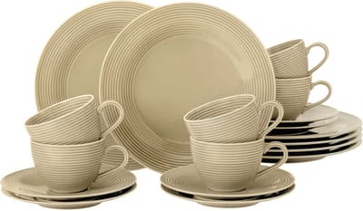 Seltmann Weiden Beat Sandbeige Koffieservies 18-delig.