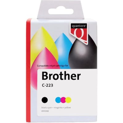 Inktcartridge Quantore alternatief tbv Brother LC-223 zwart + 3 kleuren