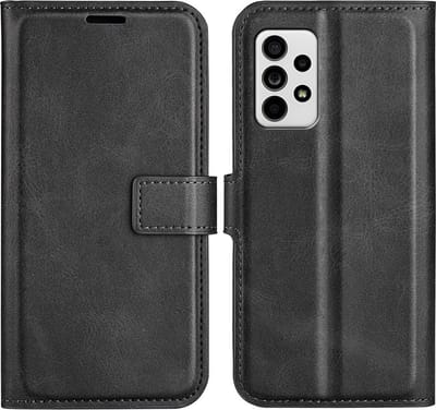 Coverup Hoesje - Geschikt voor Samsung Galaxy A33 Hoesje - Coverup Deluxe Book Case - Zwart