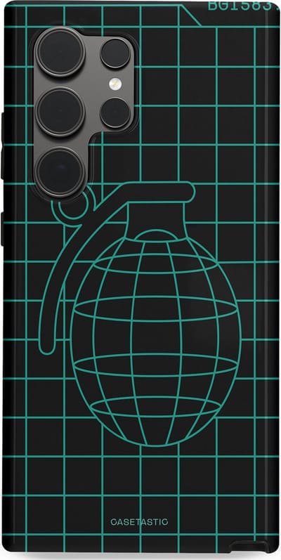 Casetastic Hoesje Geschikt voor Samsung S24 Ultra - Stijlvolle Beschermende Duo-layer Case - Retro bom