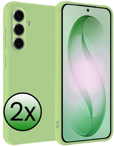 Hoesje 2 Stuks - Geschikt voor Samsung Galaxy S26 - Sterk & Shockproof - Case Siliconen - Back Cover - Telefoon Hoes - Groen