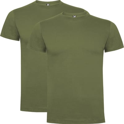 Leger Groen 2 pack Premium t-shirts Roly Dogo maat XL