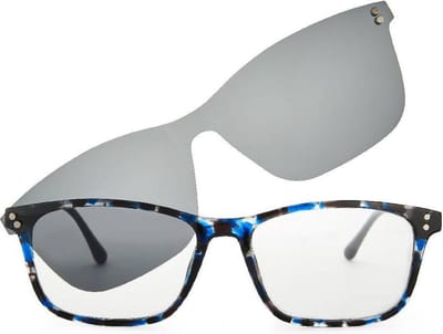 Nordic Vision easy duo, leesbril en zonneleesbril in 1 blauw/zwart +1.00