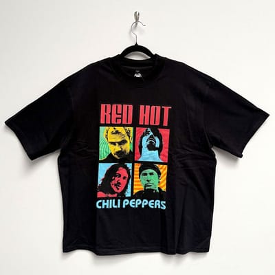 Red Hot Chili Peppers - Portrait Photos Heren T-shirt - S - Zwart