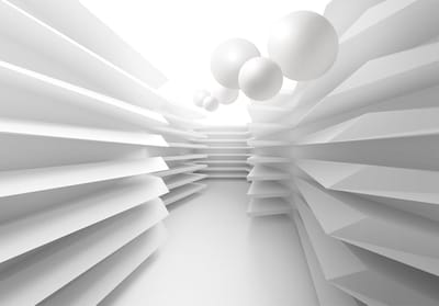 Fotobehang - White Maze.