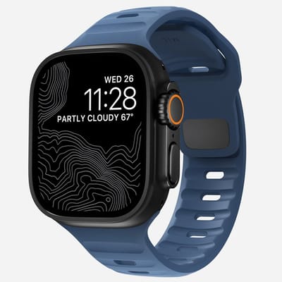 Stravo Outdoor Siliconen Sportbandje – Heavy Duty & Waterproof Horlogeband – Geschikt voor Apple Watch 42mm (Series 11/10), 41mm, 40mm, 38mm – Navy