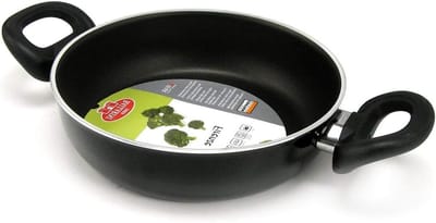 Koekenpan met handgrepen - Koop pan - Dagelijks koken - Nikkelvrij materiaal - 28 cm - Zwart