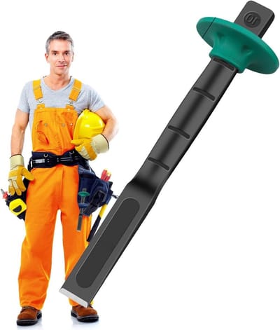 Robuuste Metselbeitel - Steenbeitel Houtsnijder - Nauwkeurig Werk - Ergonomische Grip - 10 Inch - Metaal