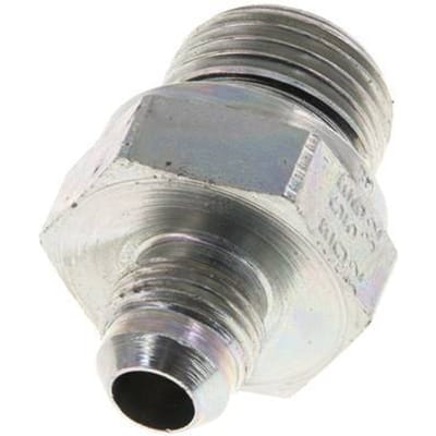 JIC  Dubbele Nippel G1/2'' X UNF 9/16''-18 Staal NBR 275bar [2 Stuks]