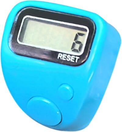Vingerteller LCD - Digitale Teller - Activiteiten Tellen - Stille Werking - 5 Cijfers - Zee Blauw
