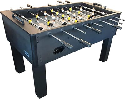Voetbaltafel - Tafelvoetbalspel - Competitie Spelen - 16mm Stevige Stangen - 142cm Lengte - Mat Zwart