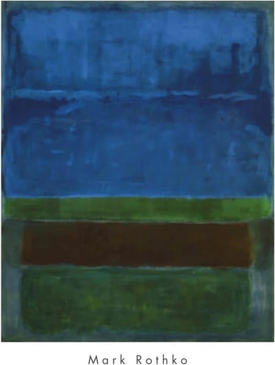Kunstdruk Mark Rothko Blue, Green and Brown 71x94cm