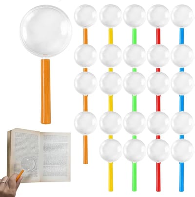 Draagbare Vergroter – Handheld Vergrootglas voor Volwassenen – Perfect voor Lezen, Hobby's en Detailinspectie – 25 Stuks voor Optimale Gebruikservaring