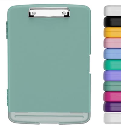 Dailygoods- Klembord met opbergruimte - Antislip bodem - Metalen clip - Lichtgewicht - A4 formaat - Veiligheidsvergrendeling - Stevig polypropyleen - Opbergklembord