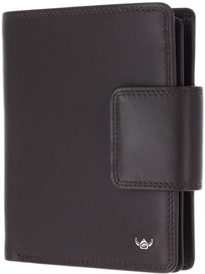 Golden Head Leren portemonnee Polo RFID Protect Kombischeintasche mit Riegel 2300 Dunkelbraun donkerbruin