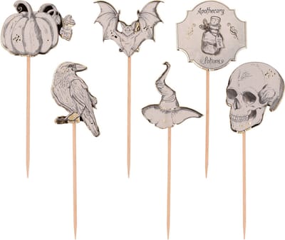 Folat - Prikkers creepy curiosities - 6 stuks (5 x 12 cm) - Halloween - Halloween Decoratie - Halloween Versiering
