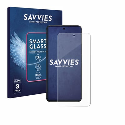 3 Stuks Savvies Screenprotector - geschikt voor Vivo V60 Lite 5G - beschermfolie glas transparant