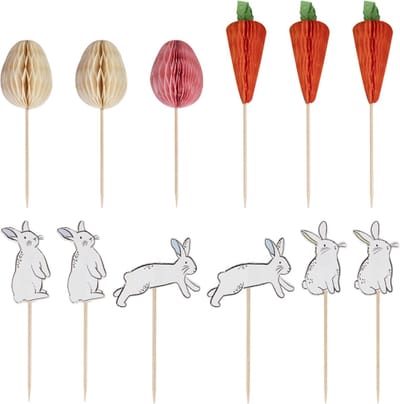 Ginger Ray - Paas cupcake toppers - 12 stuks 3 designs