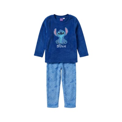 Lilo & Stitch Coral-Fleece Pyjama - Maat 98/104 - Blauw - Kind