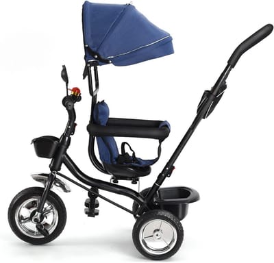 Baby Driewieler - Kinderfiets - Buiten Spelen - Groei Mee Met Kind - 75 x 46 x 106 cm - Donkerblauw