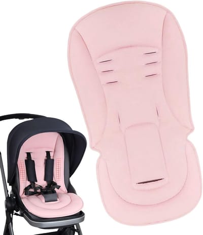 Kinderwagen Inzet - Baby Kussen - Comfortabel Reizen - Verstelbare Hoogte - 38 x 78 cm - Roze