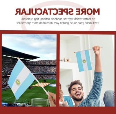 32 Stuks Hand Signaal Vlaggen voor Sportevenementen, Patriottische Decoraties en Cheering Vlaggen