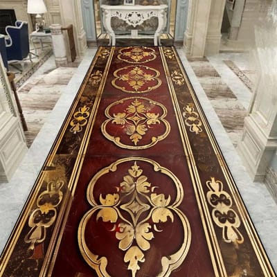 Luxe Lang Tapijt voor Gang in Europese Stijl Rood Tapijt Antislip Trap Vloermat Aanpasbaar Bruiloftzaal Doorgang Gang Tapijt 90x300cm 35.4x118in