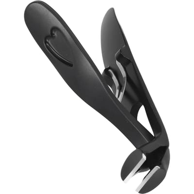 Coupe-ongles pour Seniors Ongles d'orteils épais Grande tête inclinée Ergonomique Large ouverture Coupeur Tondeuse Robuste L Noir noir