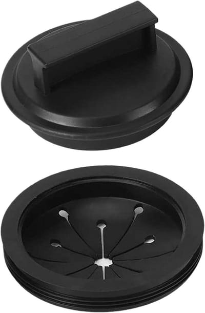 Afvalverwijdering Spatschermen - Vuilnisbak Stoppers - Voorkom Sputters - Universele Pasvorm - 3 Inch - Zwart